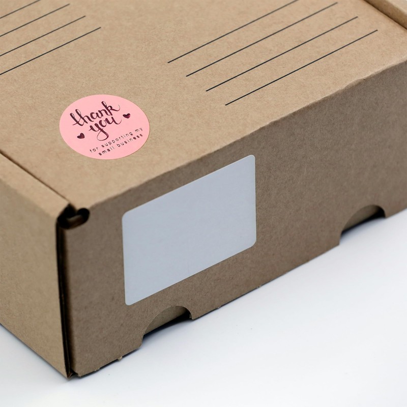 BUNCHBRAVO 500 Thank You Stickers Roll for Small Business -