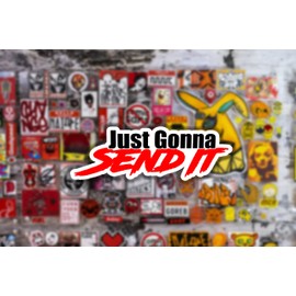 Just Gonna Send It Vinyl Sticker Decal - 6x2 Inches - for Car Truck SUV Van Window Bumper Wall Laptop Tablet Cup Tumbler Skateboard and Any Smooth Surface