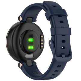Nacorulu Compatible With Garmin Lily Bands, 14.2mm Width Soft Silicone for Garmin Lily Smartwatch. (Navy Blue)