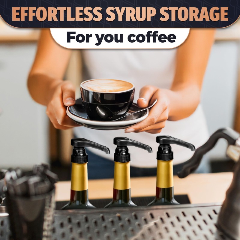 Set of 4 Syrup Pumps for Coffee Bar - Christmas