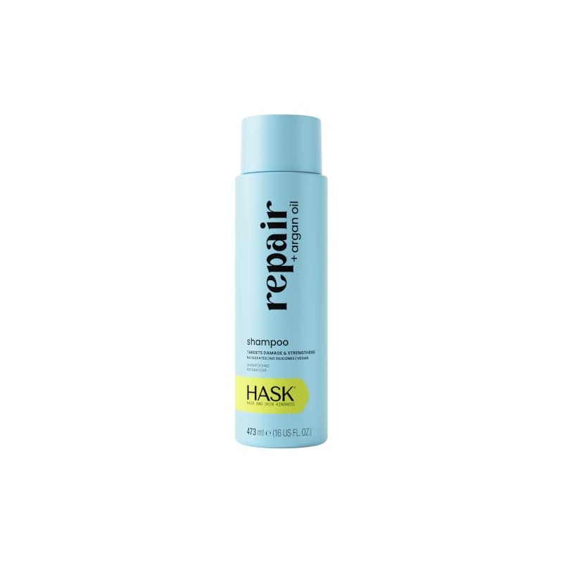 HASK, Repair + Argan Oil, Shampoo Reparador para Cabello Dañado,