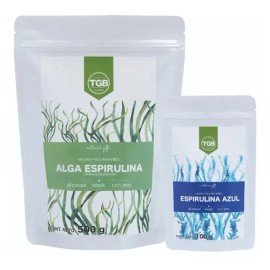 Alga Espirulina (500 Gr) Y Espirulina Azul (100 Gr) 2-pack                                                                                            