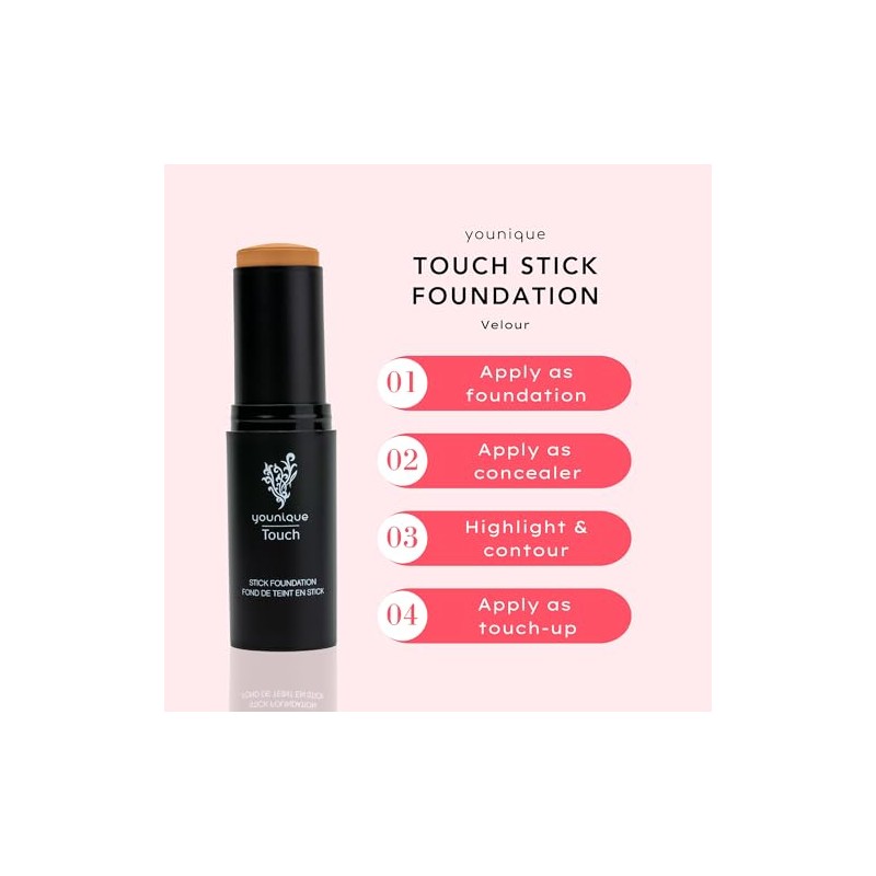 Younique Base Maquillaje Touch Stick Terciopelo Corrector Cobertura Media Alta