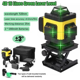 Unbranded/Generic 4D 16 Lines Laser Level 360°Self-Level - 1200mAh