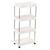 PATIKIL Slim Storage Cart, 4 Tier Mobile Shelving Unit Bathroom