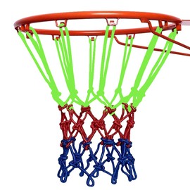 Otylzto 1Pcs of Heavy Duty Basketball Net Outdoor Portable Half Glow in Dark,12 Loops Professional Standard Size