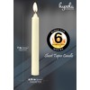 Hyoola Taper Candles - 7 Inch Ivory Dripless, Unscented Dinner