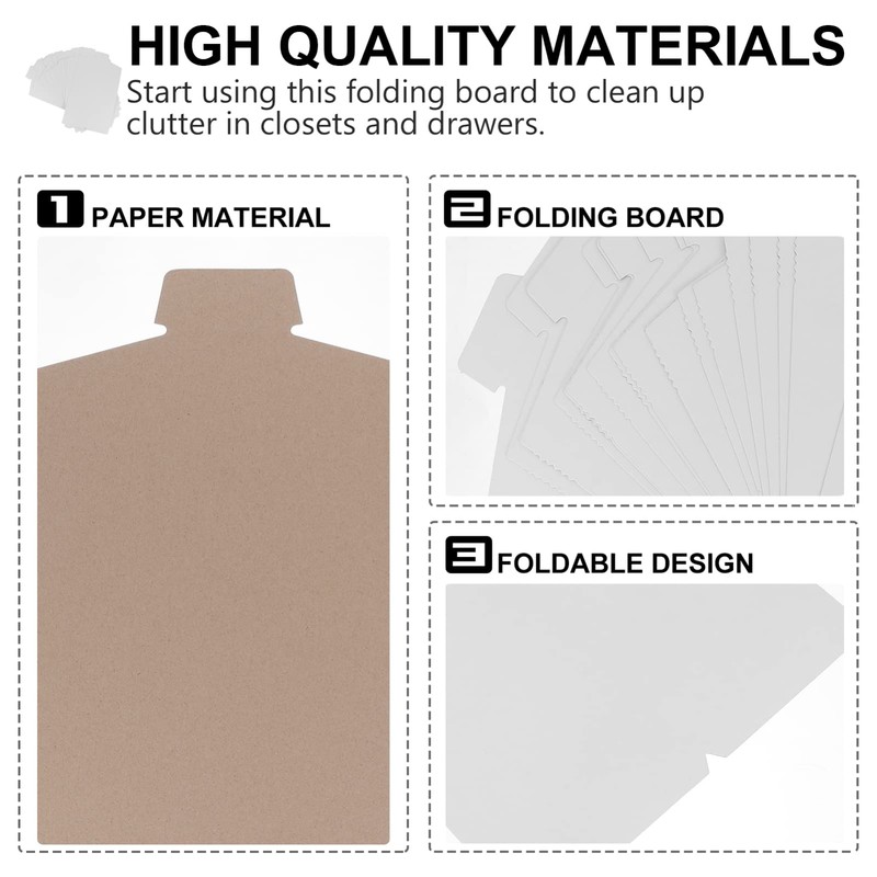 Healifty Cardboard Shirt Inserts Folding Forms, 20 Pcs Cardboard Shirt