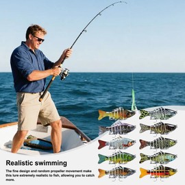 Animated Fishing Lure | Simulation Swimming Baits Tackle Bass Fishing,Realistic Freshwater Fake Catching Lures for Perch Catfish Pike Sea Bass