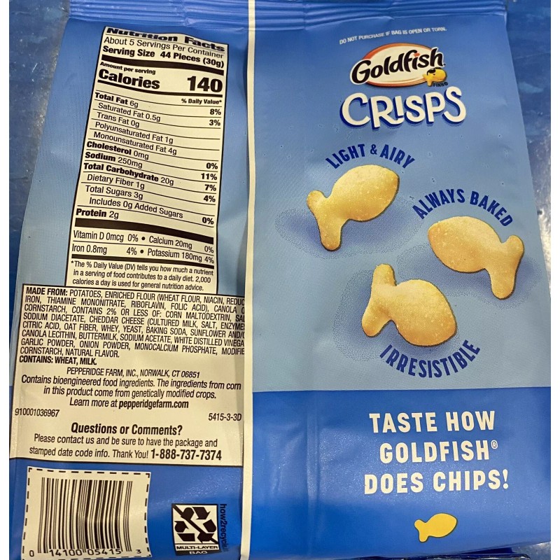 Pepperidge Farm Goldfish Light & Airy Baked Crisps SALT &