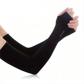 Sports Work Arm Sleeves Cool Arm Sleeves Black/Thumb Hole Type 10ea