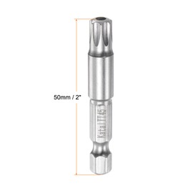 HARFINGTON 4pcs TT45 Star 7 Point Screwdriver Bit 1/4" Hex Shank 2" Length Magnetic Security Torx Screw Driver Power Tool