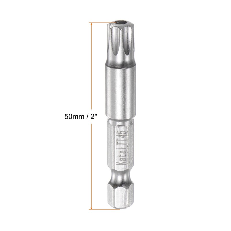 HARFINGTON 4pcs TT45 Star 7 Point Screwdriver Bit 1/4" Hex