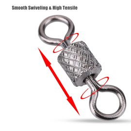 VGEBY 100 Unids Rolling Barrel Giratorio de Alta Resistencia de Pesca Conectores de Gancho rápido Tackle Accesorios(4#) Otras Herramientas Y Accesorios De Pesca Destorcedores De Pesca