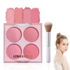 Lilbitty Blush Palette with 4 Colours, Matte and Silky Texture,