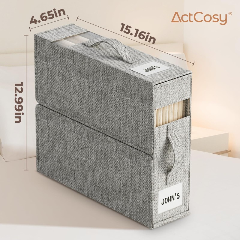 ActCosy 8Pack Sheet Organizers and Storage with Handles – Foldable