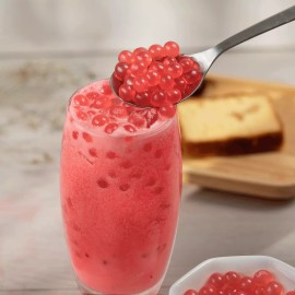 Tea Zone Raspberry Popping Pearls/Popping Boba (B2063, 7lbs) for Boba Tea