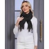 WELROG Women's Winter Scarf, black