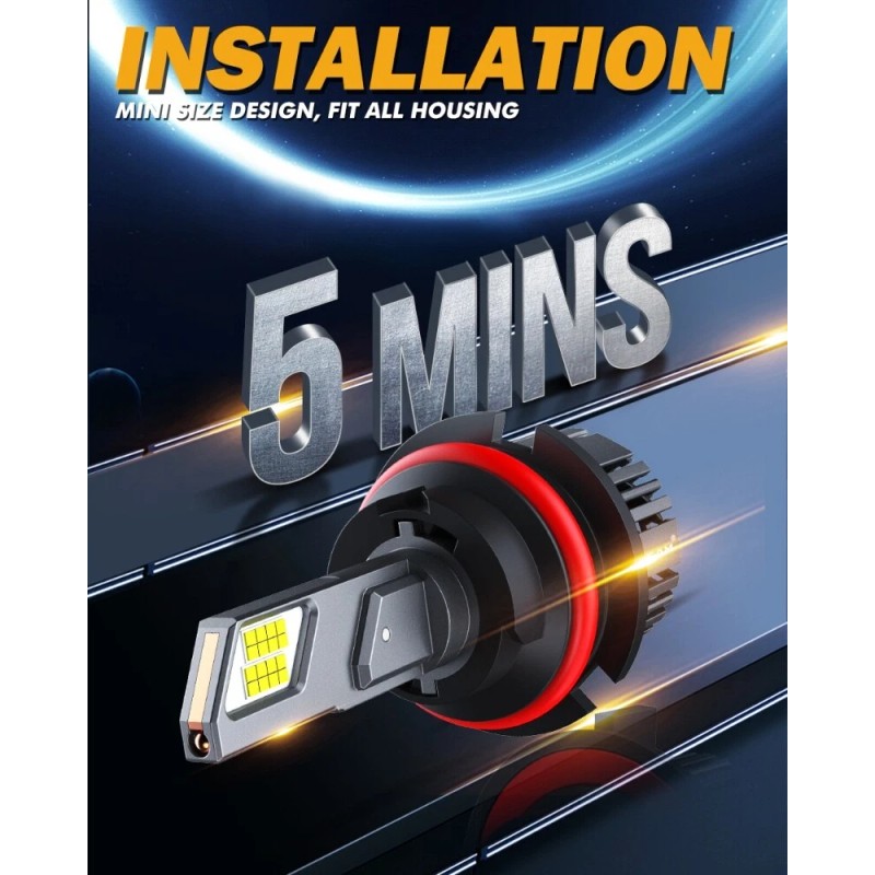 AUXBEAM 9007 LED Headlight Bulbs Conversion Kit High Low Beam