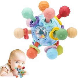Baby Sensory Teething Toy, 360° Rotating, Colorful, Montessori Toy for Infants and Newborns (3+ Months)
