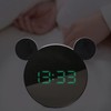Mirror Alarm Clock 2 Level Brightness Adjustment Ear Design LED