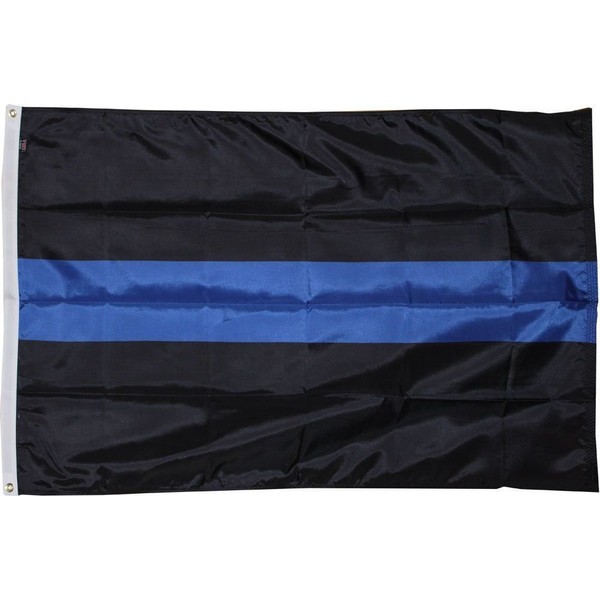 Thin Blue Line 3' x 5' Police Flag brass grommets
