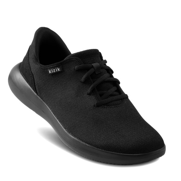 Kizik Madrid Hands Free Mens and Womens Sneakers, Casual Slip On Shoes for Women or Men, Comfortable for Walking, Women's and Men's Fashion Sneakers for Any Occasion - Black/Black, M9 / W10.5