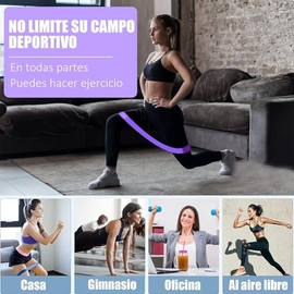 Bandas Elasticas Musculación, 5 Niveles de Bandas de Resistencia para Gluteos Cadera Piernas Brazos Set de 5 Cintas Elásticas Fitness Musculación para