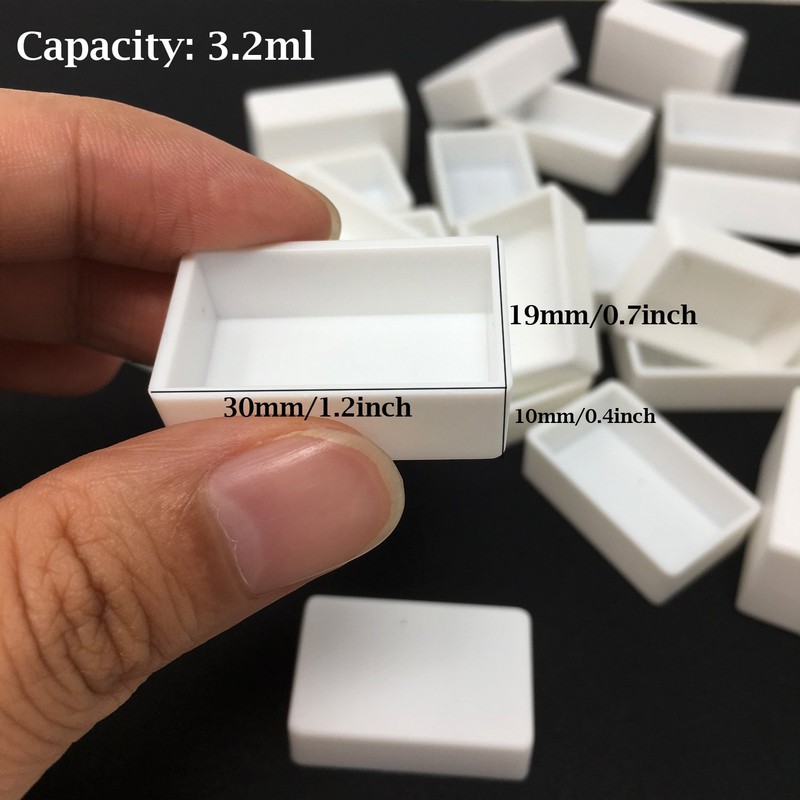 Honbay 24PCS Plastic Empty Watercolor Paint Pans Full Pans (White)