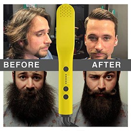 alisador de barbablsamo de barba y aceite de crecimiento de barba 3 en 1 cepillo alisador de pelo para barba                                          