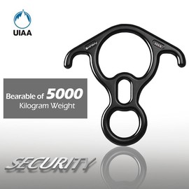 2win2buy 2win2buy Rescue Figure 8 Abseiler, Aluminium Alloy 50KN Abseiling Device with Curved Ear for Securing and Rappelling - UIAA Certified