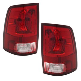 For Ram 1500/2500/3500 2011-2018 Tail Light Assembly Driver And Passenger Side | Pair | Rear | CAPA Standard Type Clear and Red | Replacement For CH2818124, CH2819124 | 55277415AF, 55277414AF