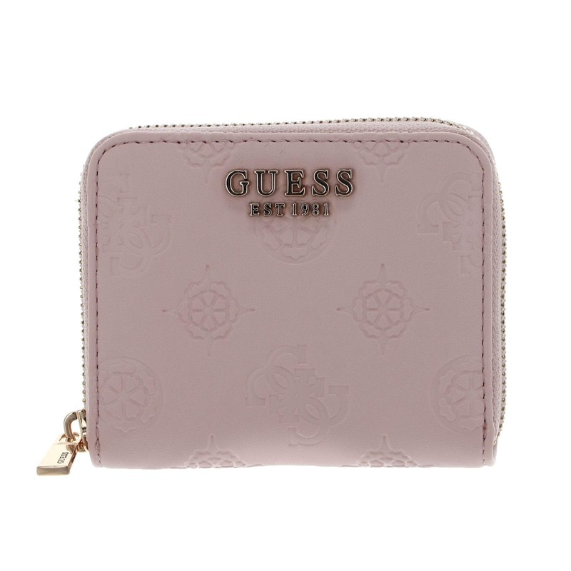 GUESS Jena SLG Zip Around Wallet S Pale Pink Logo,