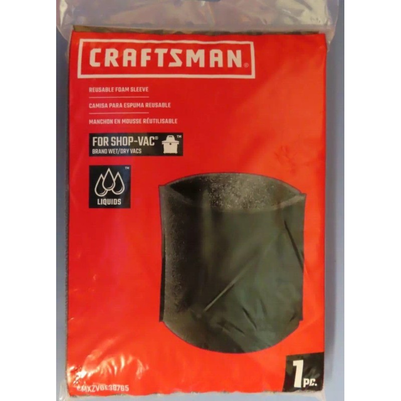 CRAFTSMAN: Reusable foam sleeve Shop Vac Filter #938765