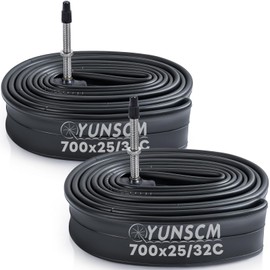 YunSCM 2pcs 700 28c Tube Presta Long Valve 60mm High Rim Best Choice 700x25/32c Bicycle Tube, Applicable 700x25c/700x28c/700x30c/700x32c Road Bike, G-278