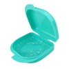 TGYDRT Cyan Retainer Box, Orthodontic Dental Case with Vent Holes,