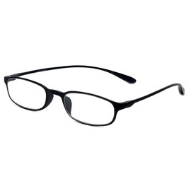 Calabria 718 Flexie Oval Reading Glasses +2.25 Ebony Men/Women Bendable Single Power Readers Flexible Durable TR90 Frame