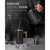 POLIVIAR Electric Gooseneck Kettle, 1350W Electric Tea Kettle Wood Pattern