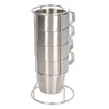 Stainless Steel Camping Cup Set of 4 Double Layer Coffee