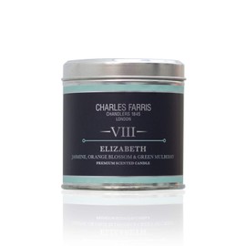 Charles Farris Scented Candle Elizabeth VIII Orange Blossom, Jasmine & Mulberry Tin 240g