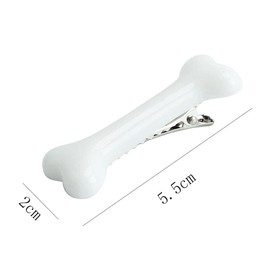2Pcs/Pack Girl Barrettes Dog Bone Shaped Hair Clips Hair Band Lovely Hair Decoration Hair Accessories Fashion Headwear for Girl Women(white)