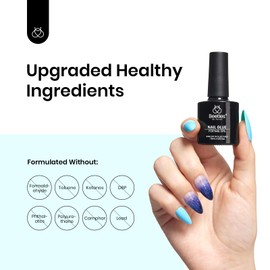 Beetles 9 in 1 Nail Glue Gel for Nail Tips and Clear Acrylic Nails Long Lasting, Curing Needed UV Extension Glue for False Nail Tips and Press on Nails