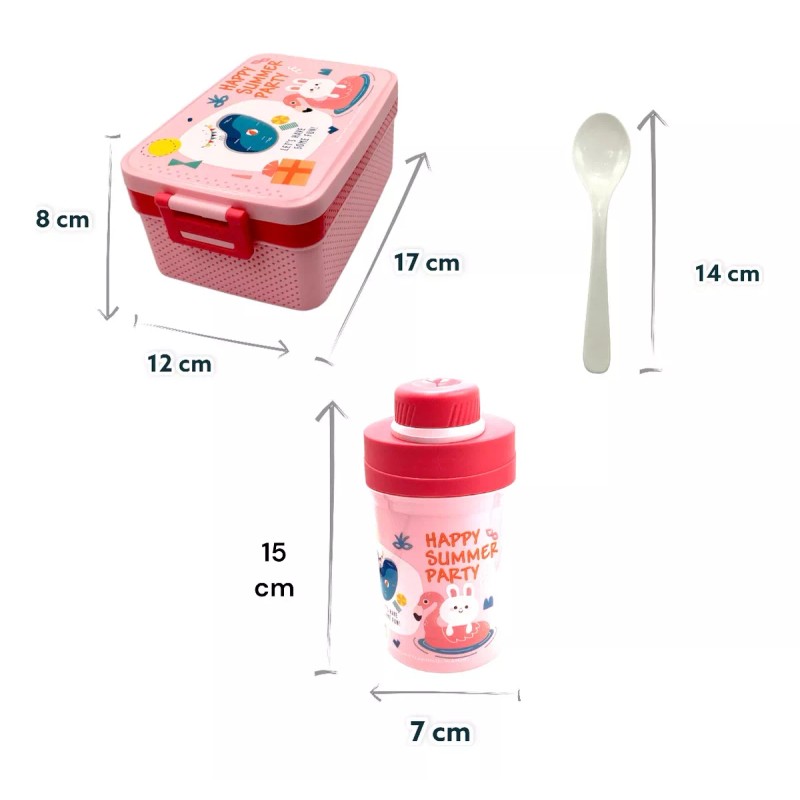 A4f Solutions Set Recipiente Lunch Box & Vaso Compartimentos Infantil