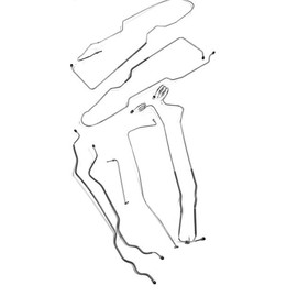 The Stop Shop Stainless Steel Complete Brake Line Kit. Compatible with 1973-80 Chevy/GMC C10 & C15 Power Disc Short bed 2wd Trucks 1/2 Ton