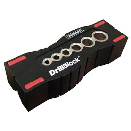 Milescraft 1362 6 Bush Size Drill Jig - For Right Angle and Precision Drilling on Surfaces, Round Materials and Edges