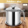 1.8L(61 fl. oz.) Bacon Grease Container, Stainless Steel Grease Container