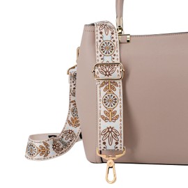 Purse Strap,Wide Shoulder Strap Adjustable Replacement Crossbody Bag Straps for Handbag,Crossbody Bags,Shoulder Bags Rattan White