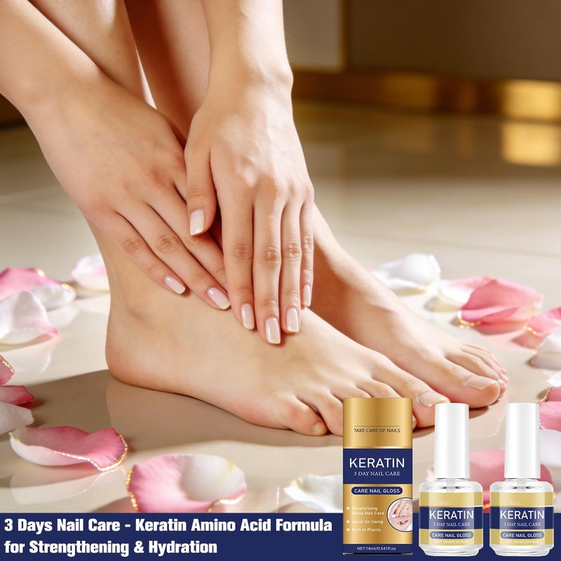 Keratin Nail Care Oil, Deeply Moisturizing Treatment for Strong, Glossy