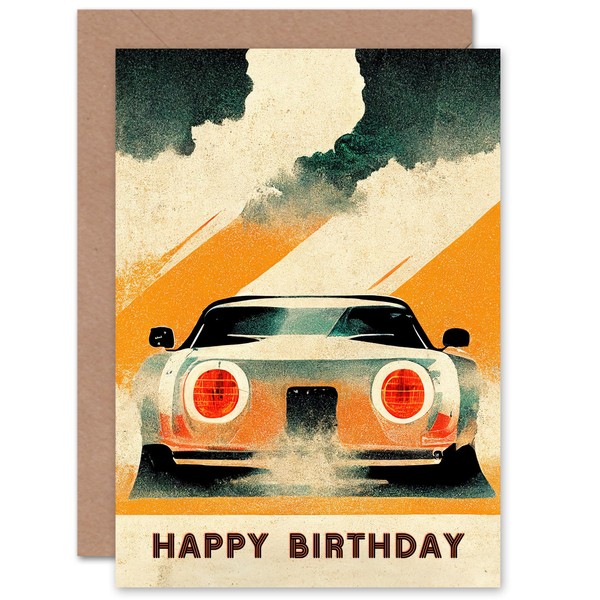 Artery8 Birthday Japanese Sports Car Racing For Dad Him Blank