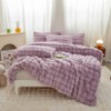 Roscloud Rabbit Plush Kids Girls Purple Comforter Sets Queen -